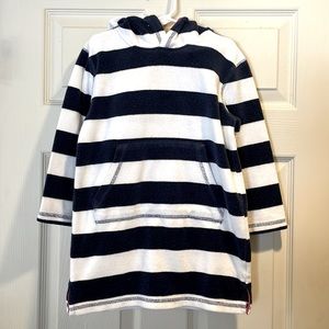Mini Biden Stripe toweling throw on. Size 5-6Y